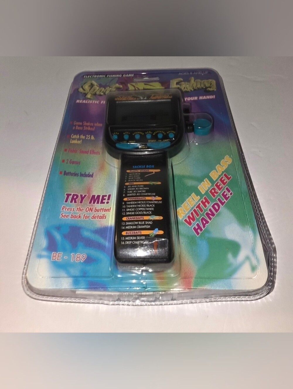 Sports Fishing Electronic Handheld LCD Game 1997 Vintage RARE New Old Stock